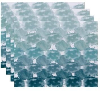 E by Design Beach Clouds Geometric Print Place Mat (Set of 4)