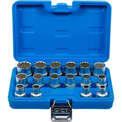 BGS Steckschlüssel-Einsatz-Satz Zwölfkant | Antrieb Innenvierkant 12,5 mm (1/2"")...
