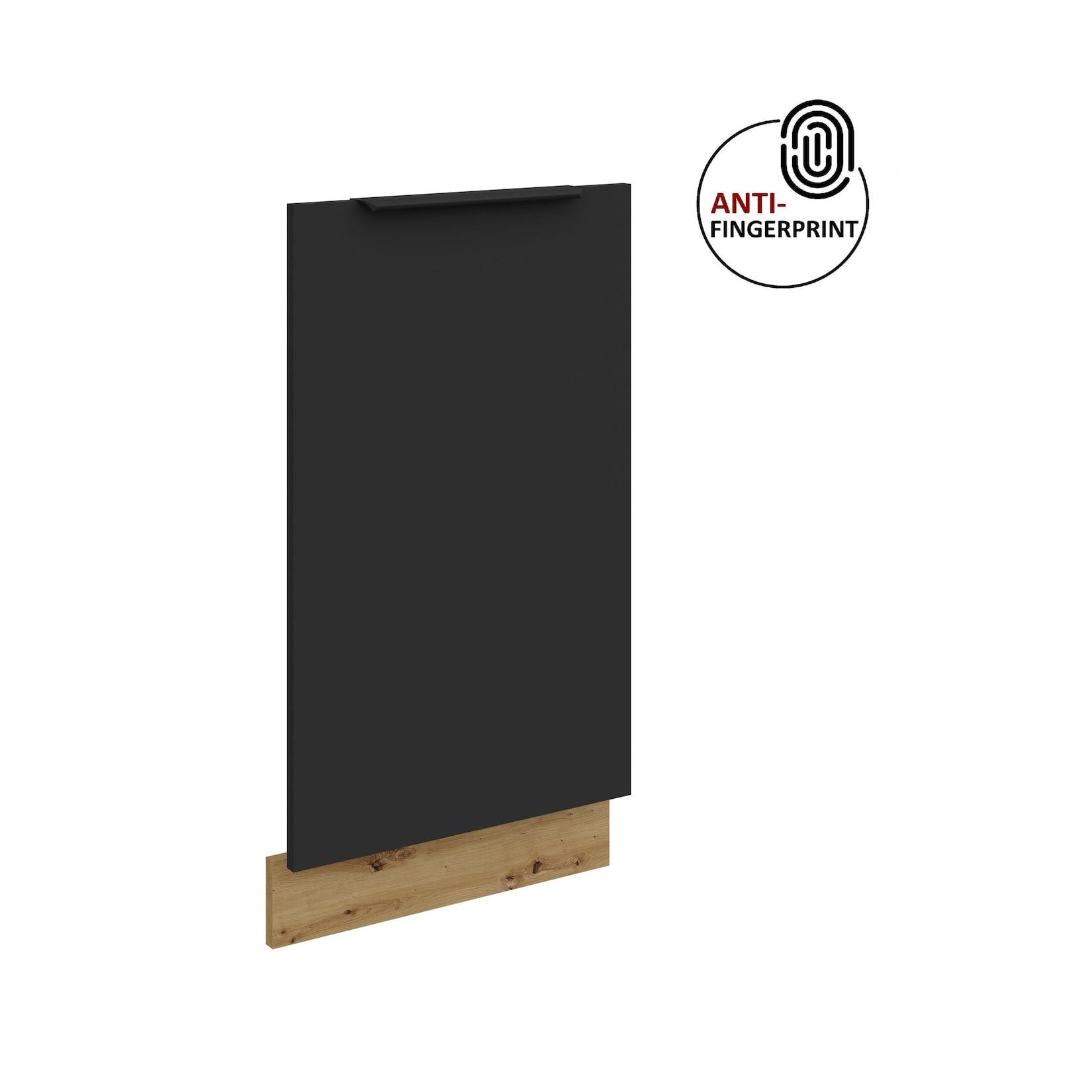 Frontblende für vollintegrierten Geschirrspüler 45 cm ARIA Schwarz matt