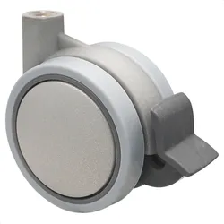 WAGNER Möbelrolle/Doppelrolle - SOFT - Durchmesser Ø 60 mm, silber, Tragkraft 50 kg - 01003001