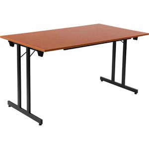 Sodematub Klapptisch TPMU148MN, aus Holz, stapelbar, 140 x 74 x 80 cm, kirschbaum