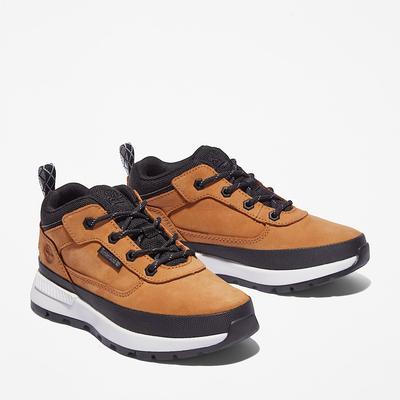 Schnürboots TIMBERLAND "Field Trekker Low", Mädchen, Gr. 32, wheat, Leder, Schuhe Schnürboots, Winterstiefel, Schnürstiefel, Winterschuhe