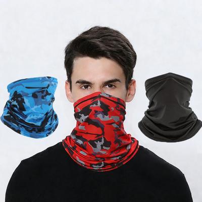Inspire Select Cycling Face Mask Breathable UV Protection Neck Gaiter Sweat Absorbing Sport Bandana For Fishing & Training silver one Size