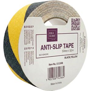 Idea-Home Antirutsch-Klebeband 10m x 50mm, Innen- und Außenbereich, gelb / schwarz
