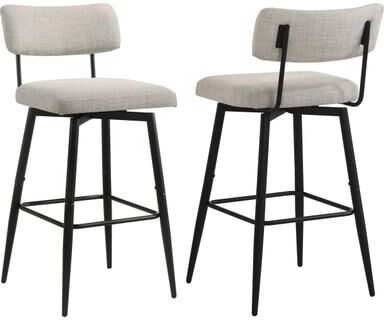 Coaster Levine Fabric Upholstered Swivel Chair (Set of 2)