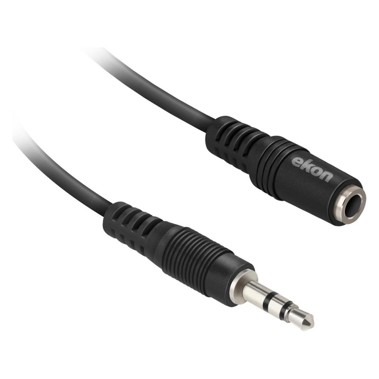 Ekon Audio cable with 3.5mm male - female jacks (1.80 m, AUX Kabel) (ECAJACK18MFK)