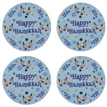 Avanti Linens Avanti Happy Hanukkah Set of 4 Round Placemats - 13x19