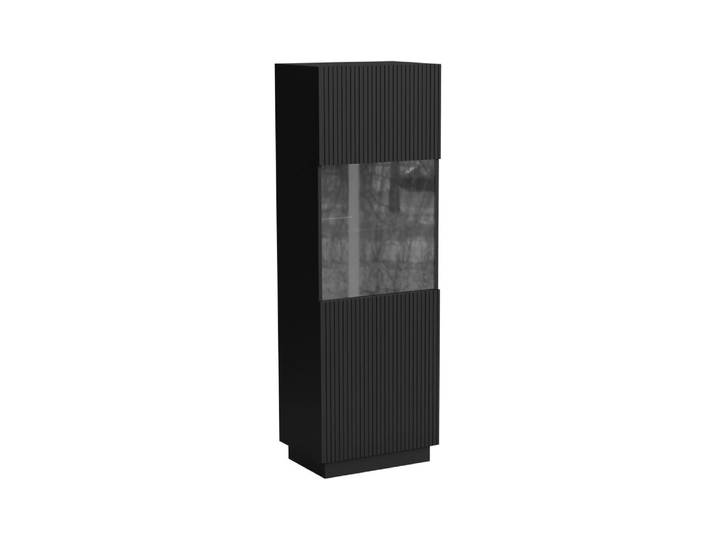 Vitrine bois noir 60x40x178h cm
