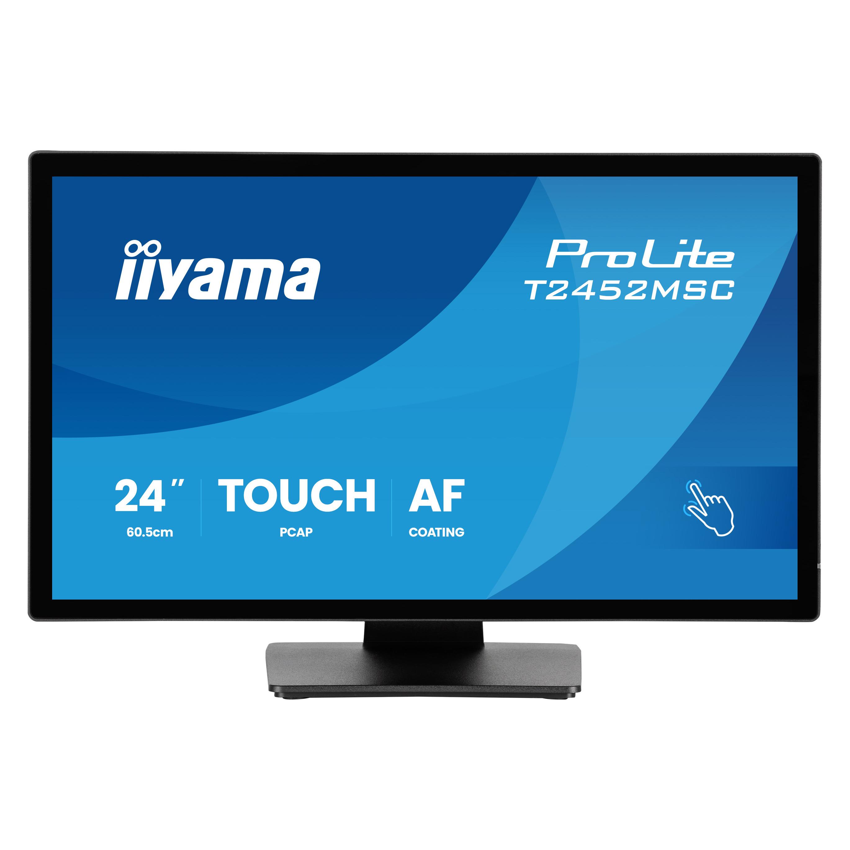 iiyama 60.5cm (23,8") T2452MSC-B2 16:9 M-Touch HDMI+USB+DP (T2452MSC-B2)