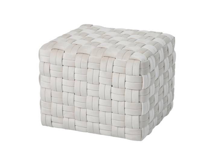 Svita Hocker Poppy Samt Beige, 50x42x55 cm, Wohnzimmer, Sessel, Hocker & Hockerbänke, Sitzhocker