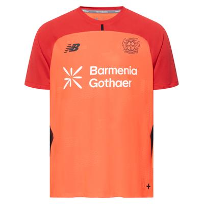T-Shirt NEW BALANCE "Bayer 04 26/27 Football Jersey", Damen, Gr. XXL, orange (ere), Jersey, Obermaterial: 100% Polyester, normal, Rundhals, Shirts T-Shirt, Kurzarm-Design, aus Polyester, mit Rundhalsausschnitt