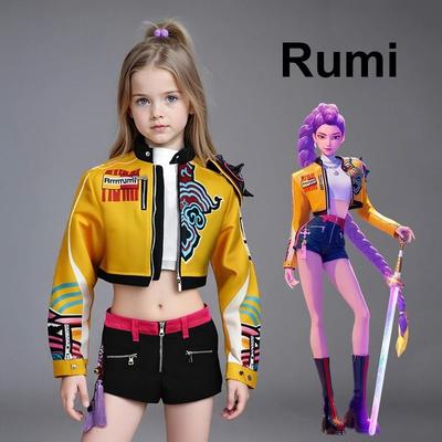 Uplift Essentials Children Cosplay Performance Costume Outfit For K POP Rumi Group Concert And Halloween suit 150