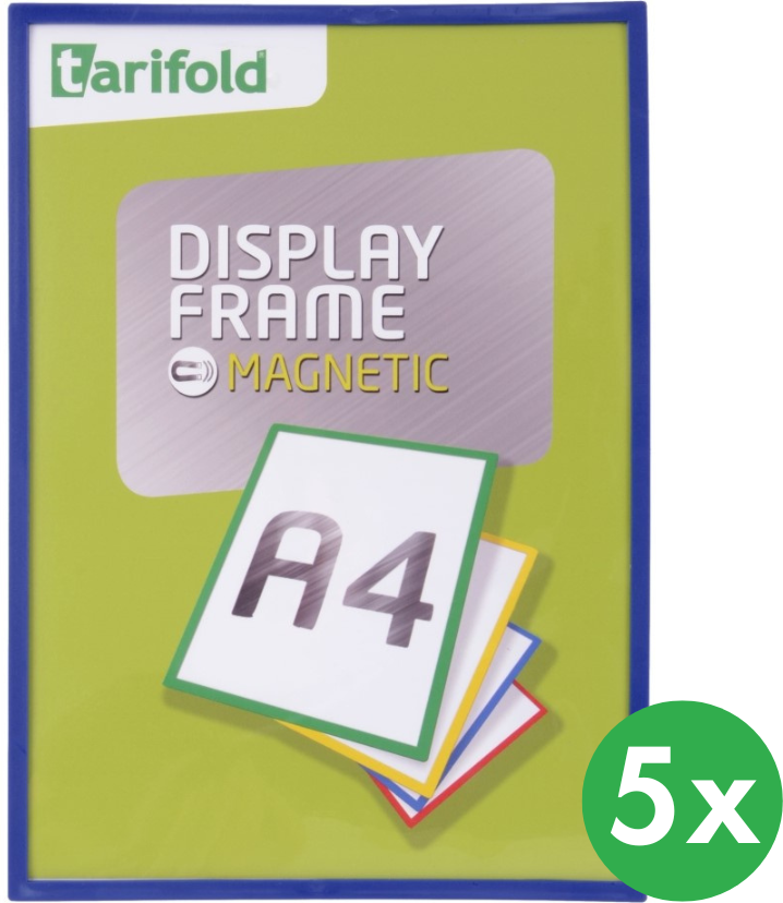 Tarifold Magnetischer A4-Rahmen (5 Stk.), blau