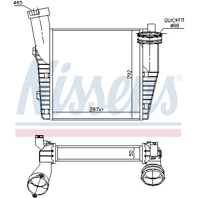 NISSENS Ladeluftkühler 96688 für VW