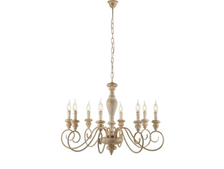 Bonetti Illumina Hanglamp Verlichting Shabby Chic Cascina Wit Taupe Vintage 8 Lichten E14