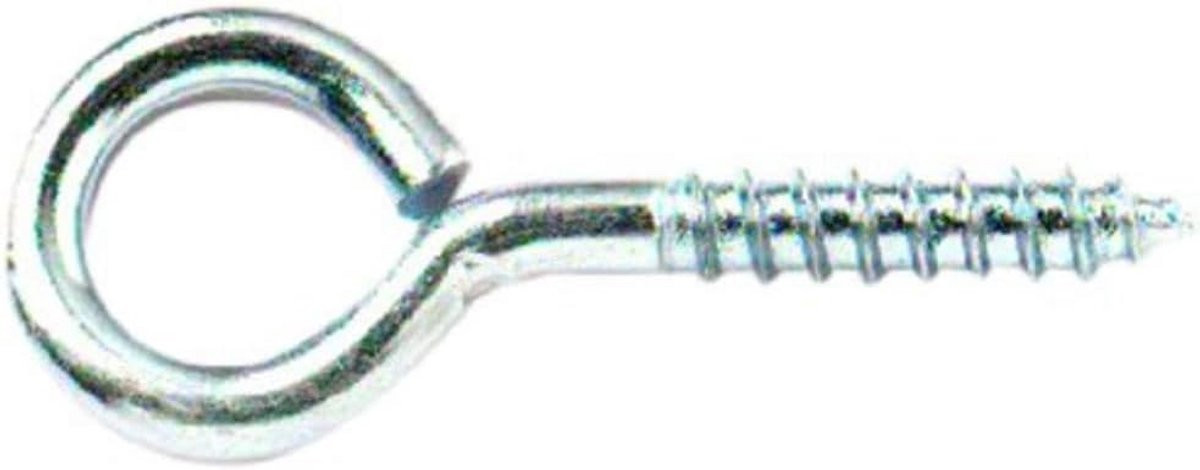 Verzinkte stalen montagehaken met schroefdraad, 75 mm (4 stuks)