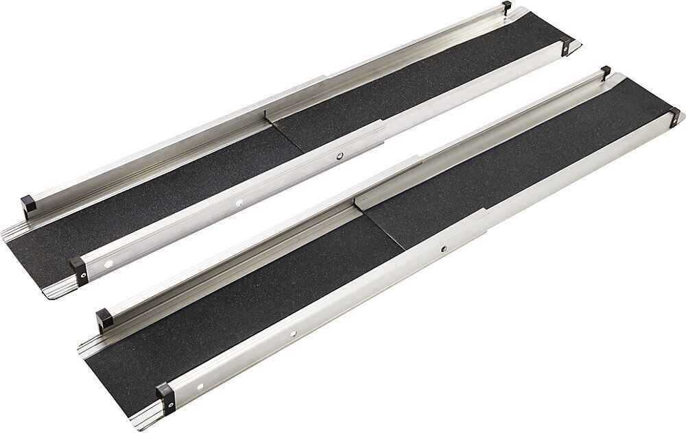 Auffahrrampe mit Anti-Rutsch Beschichtung, 3-fach verstellbar, Länge bis 2440 mm Mottez