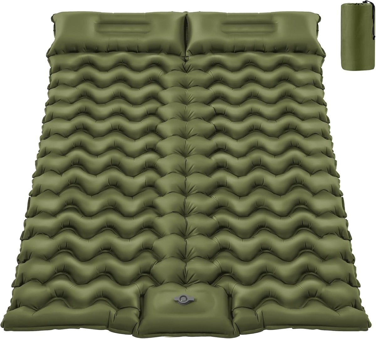 Dubbele Isomat Luchtmatras voor Kamperen met Ingebouwde Pomp, 196 x 130 cm