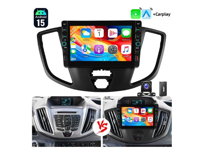 ESSGOO DAB+ 64G Für Ford Transit Android 16 Autoradio GPS Navi Carplay GPS BT Navigationsgerät