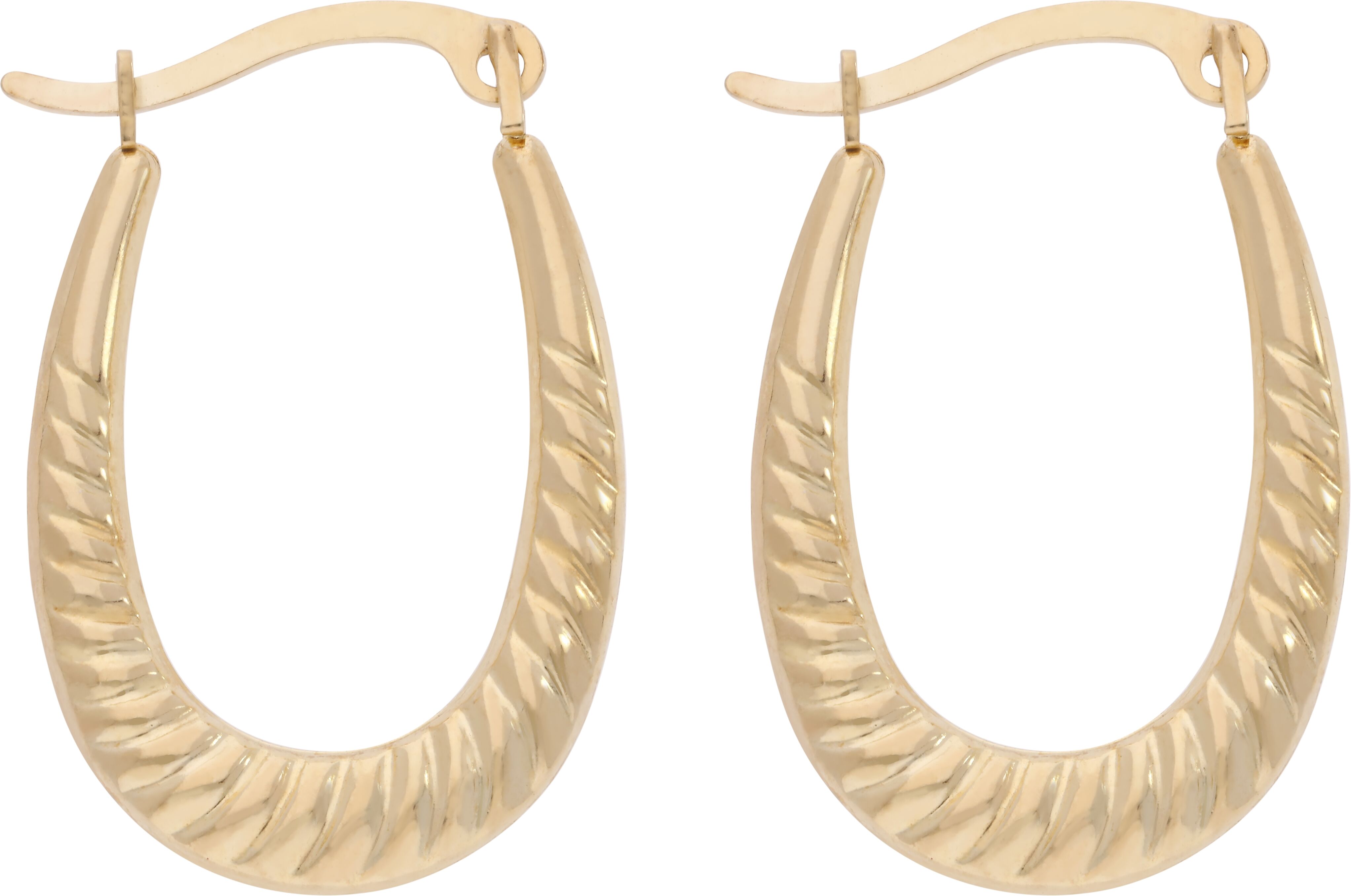 Paar Creolen FIRETTI "Schmuck Geschenk Gold 375 Ohrschmuck Ohrringe", gelbgoldfarben, Ohrringe, Damen, Gelbgold 375, Paar Creolen