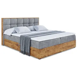 BOXBETT mit Matratze H4 und Lattenrost - LOLLI2 - 160x200 - Grau