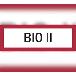 Feuerwehrschild, BIO II - DIN 4066 - 297x105x0.45 mm Aluminium geprägt