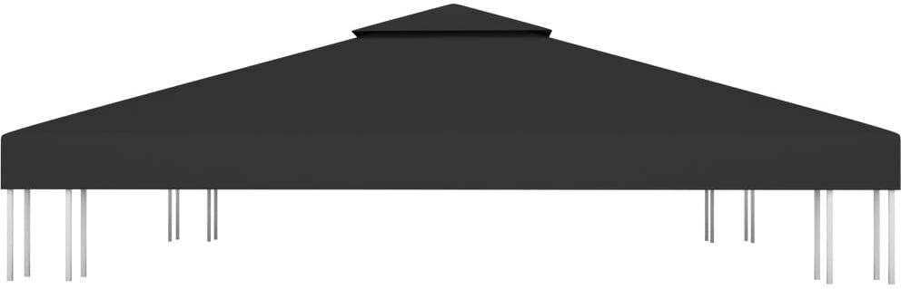 Centeio Dakota Fields Fabric Replacement Canopy for Gazebo Black 300cm W x 300cm D