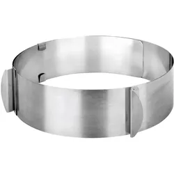 Verstellbarer Backring 16-30 cm - Silber / Metallisch Rund Edelstahl (Inox) Ibili 16,00x16,00 cm