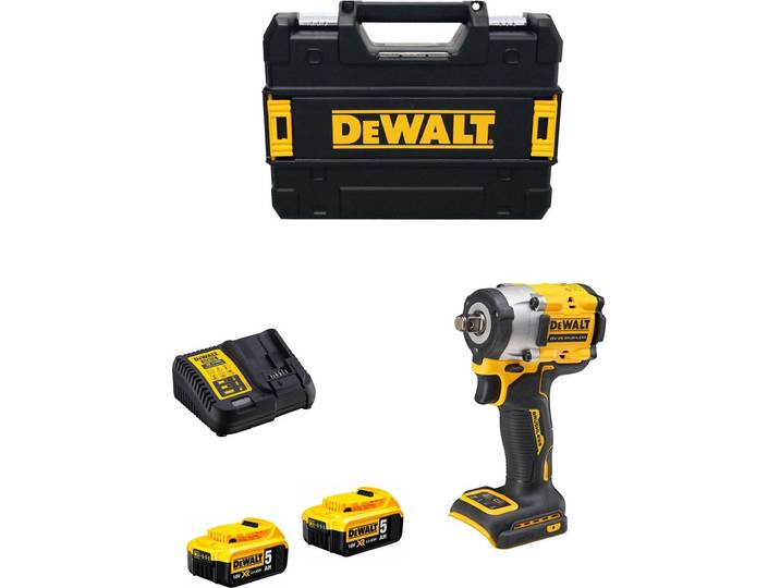 Clé à chocs DeWALT DCF921P2T (2 x 5\,0 Ah + DCB115 + TSTAK II)