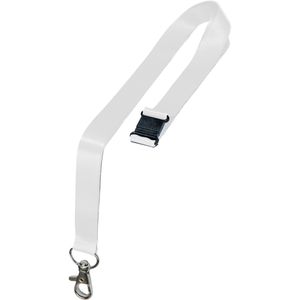 Zweckform Schlüsselband 4842W, weiß, Karabiner, 44cm, Sicherheitsverschluss, 10 Stück