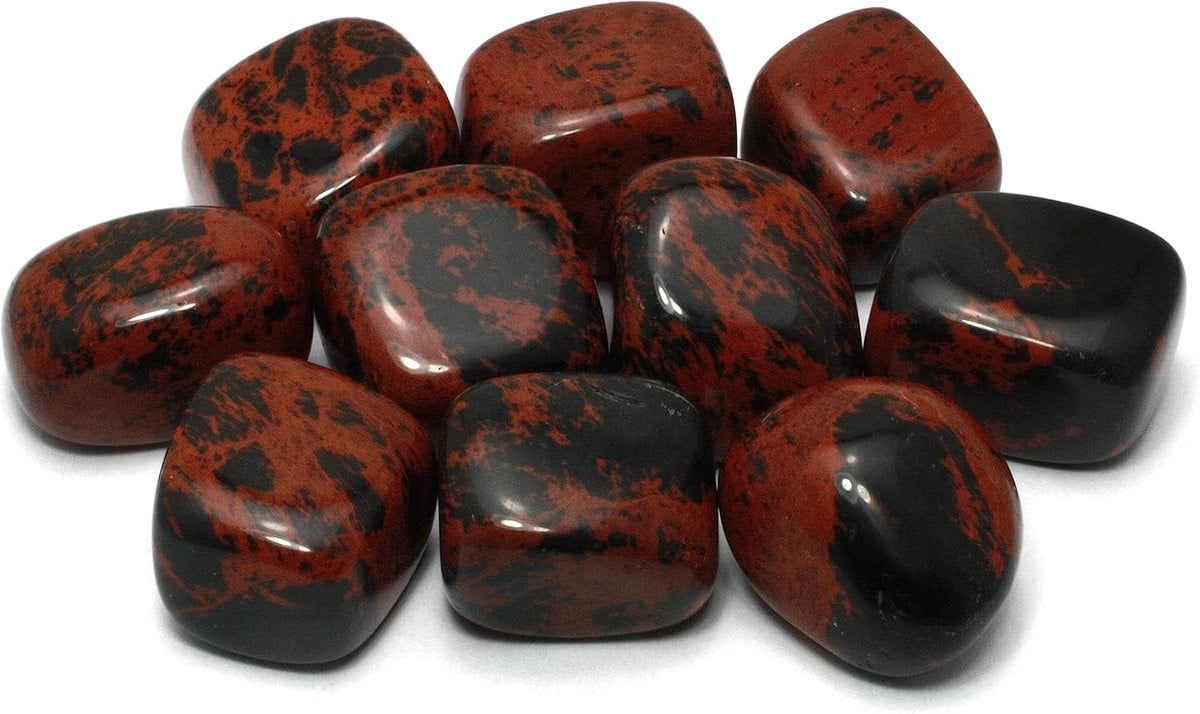 Gepolijste Obsidiaan Steen - Mahonie - 20-25mm