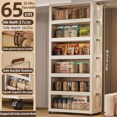 Inspire Essentials Foldable Storage Cabinet Wardrobe Organizer Large Capacity Dustproof Closet 18