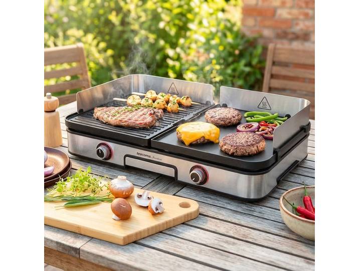 Elektrischer Barbecue-Grill, 2 Grillzonen, 2000W