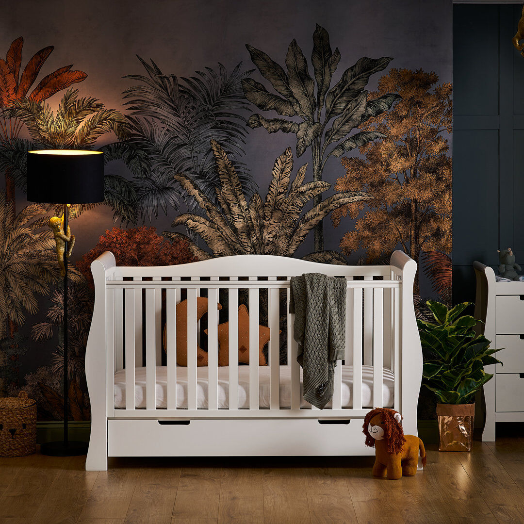Obaby Stamford Luxe Cot Bed White Standard