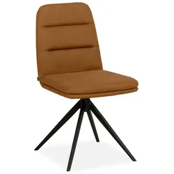MAISON Stuhl Waco 4 Stoff Braun Cognac