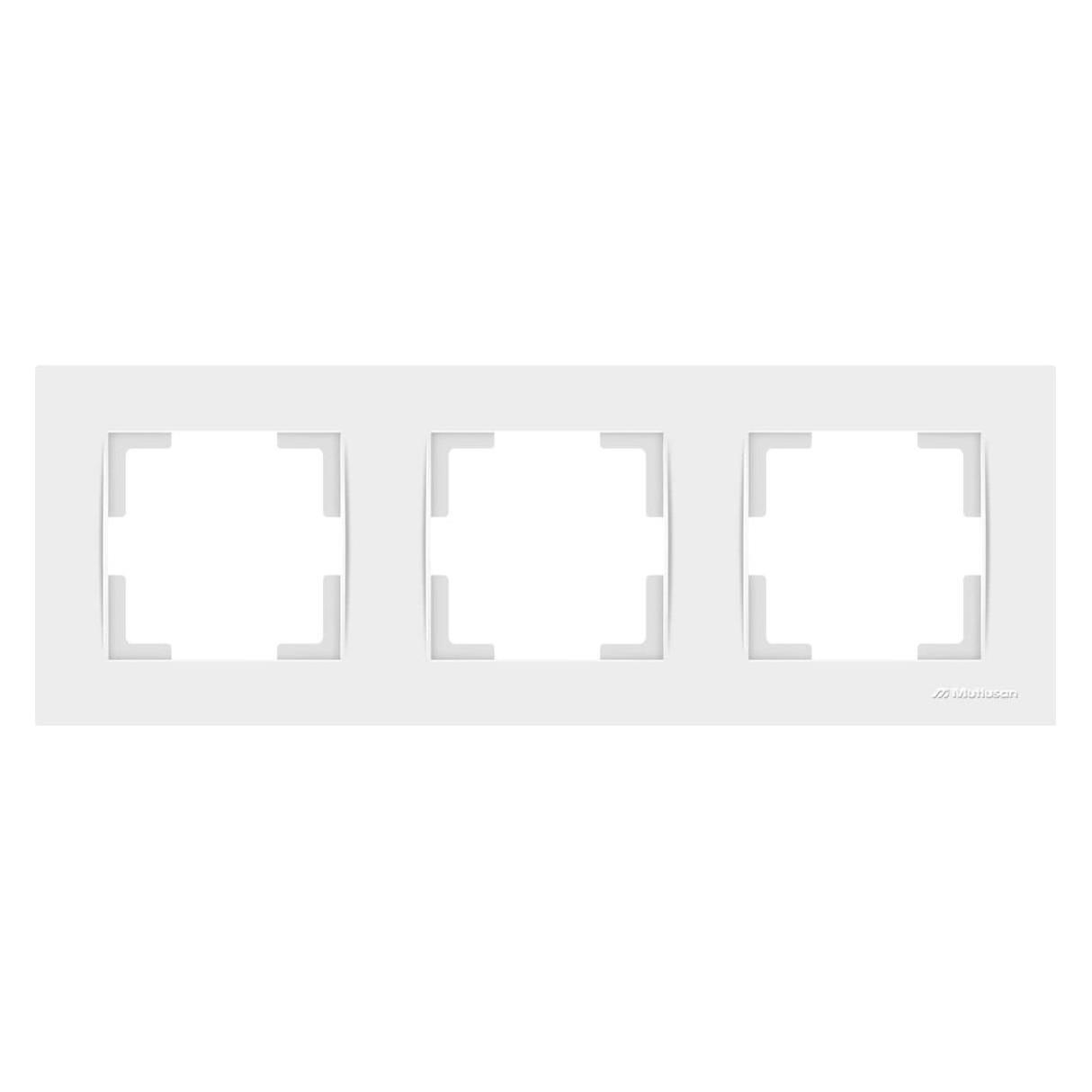 Mutlusan Rita 3-fach Rahmen horizontal weiss für 3 Module (32311386)