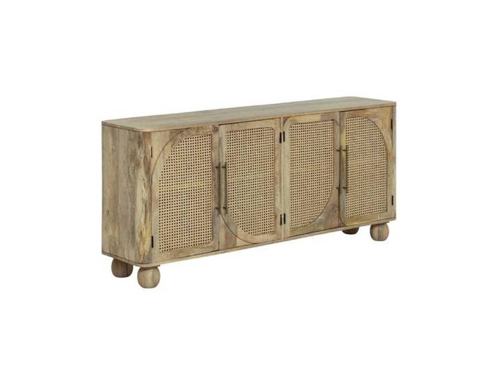 Buffet en bois de manguier et cannage Thora