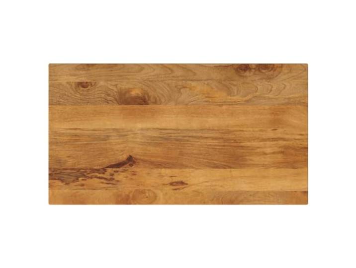 Favemtsl Tischplatte 100x50x3,8 cm Rechteckig Massives Mangoholz Vielseitige Ersatztischplatte in Eichen-Optik für Esszimmer und Küche, natürliche Unikat-Maserung für DIY-Möbelbau.