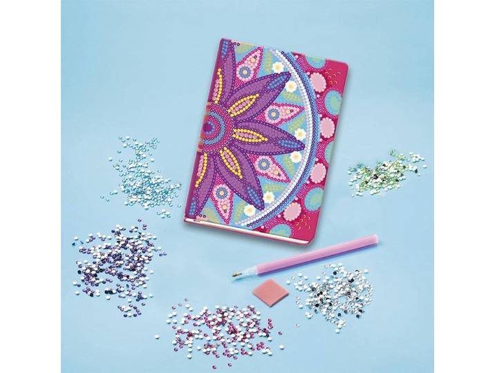 Totum Diamond notitieboekje TT079700 - Diamond Painting - 1500 strass steentjes - flower mandala