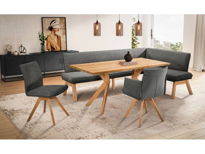 Eckbankgruppe Dolly 400 mit Taschenfederkern in Wildeiche natur – 3%-Vorkasse-Rabatt