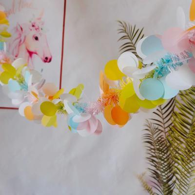 Inspired Living "Lush Eucalyptus Garland With White Flowers 70.8"" Artificial Greenery For Home, Party & Holiday Decor 2m Color"