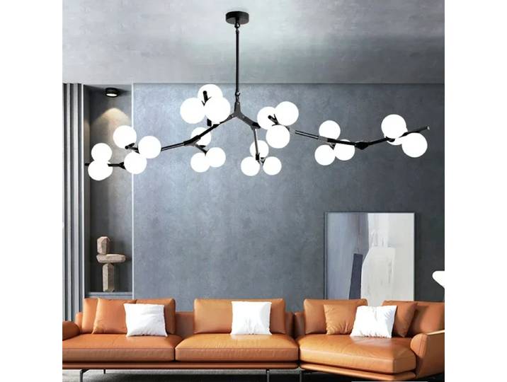 Style nordique haricot magique lustre moléculaire moderne Simple Restaurant salon pendentif LED lampes éclairage créatif décor à la maison