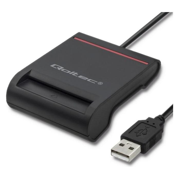 Qoltec Skeneris Smart chip ID card scanner USB 2.0 Plug&Play (USB, USB 2.0) (50642)