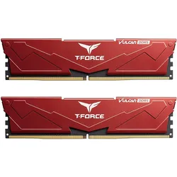 Team Group RAM Team D5 6400 32GB C40 Vulcan red K2 (2 x 16GB, 6400 MHz, DDR5-RAM, DIMM), RAM, Rot