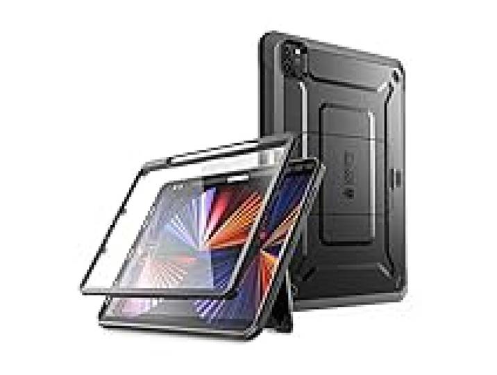 SUPCASE Étui pour iPad Pro 11 (2022/2021/2020) - Coque de Protection Antichoc à 360° - Support Apple Pencil - avec Film de Protection d'écran et Support - Noir
