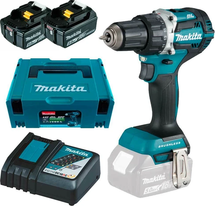 makita DDF484RTJ Akku-Bohrschrauber-Set 18,0 V, mit 2 Akkus