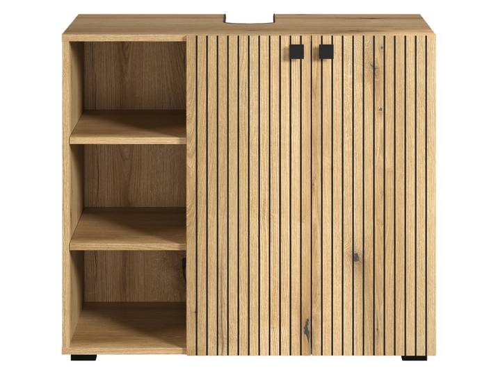 Garfield Waschbeckenunterschrank eiche - Material: Holzwerkstoff - 186