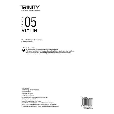 Trinity College London Violin Exam Pieces From 2020: Grade 5 (part only), Geheftet von Trinity College London, Trinity College London Press,