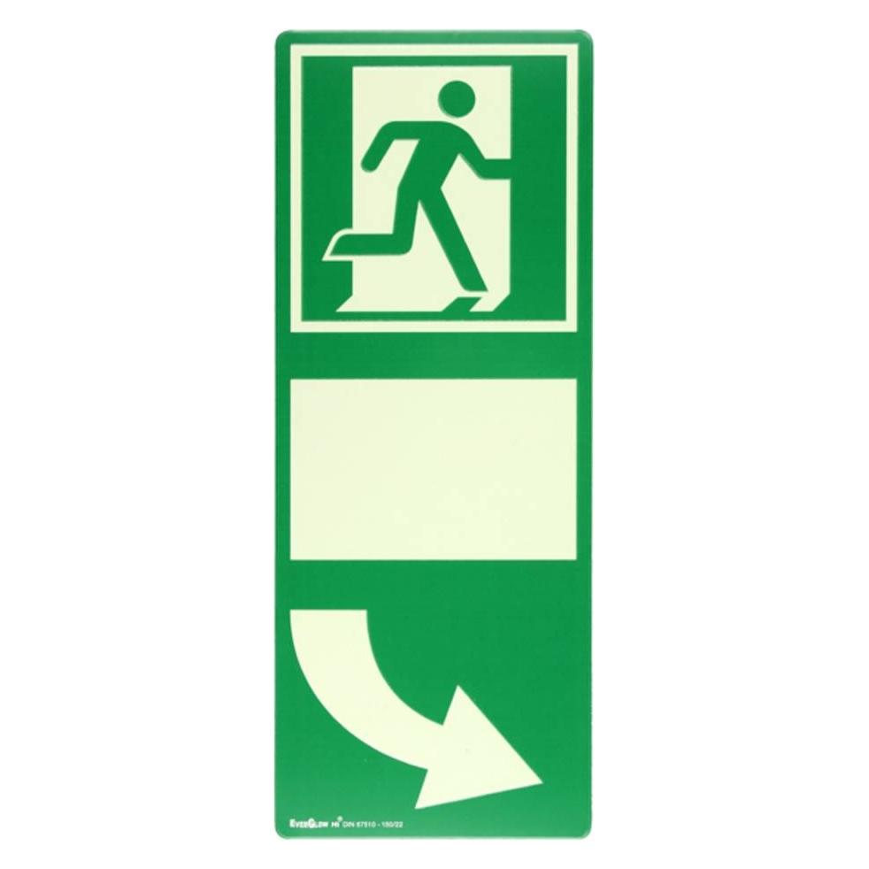 Wolk Fluchtwegschild Aluminium Hinterlegung Türgriff für Tuerklinke nach (15.7540)