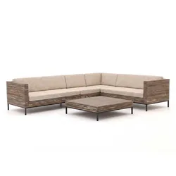 ROUGH-D Ecklounge-Set 5-teilig 6-Sitzer